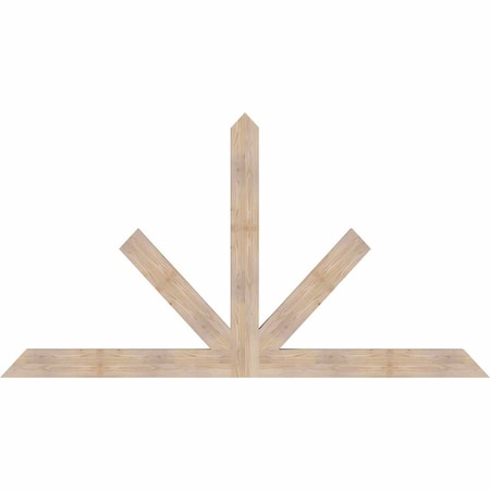 Ekena Millwork Saratoga Smooth Timber Gable Bracket, Douglas Fir, 96"W x 52"H x 3 1/2"D x 5 1/2"F, 13/12 Pitch GBW096X52X0406SAR00SDF